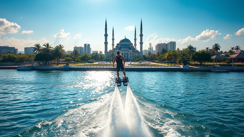 pengalaman flyboarding yang dipenuhi adrenalin