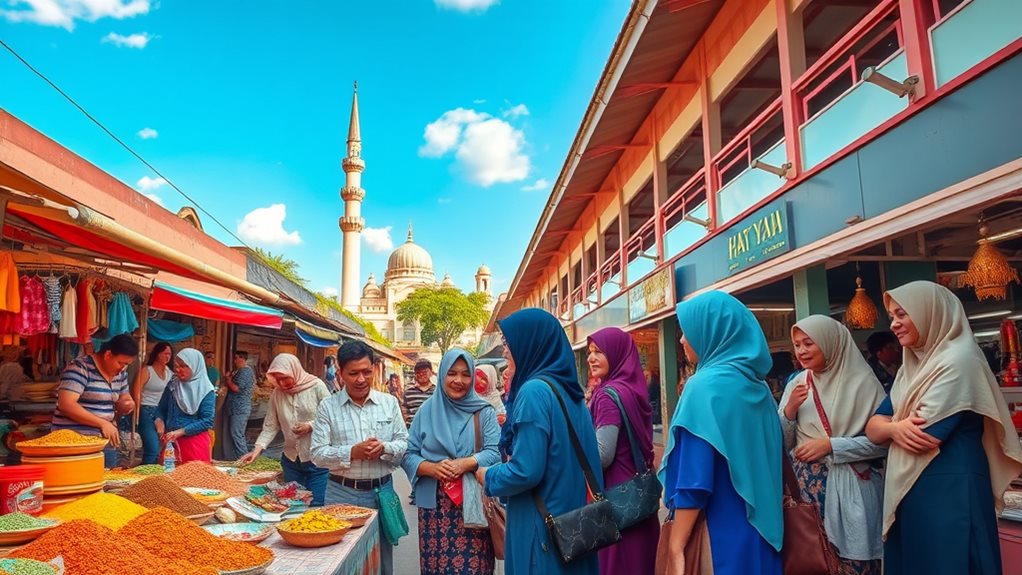 berinteraksi dengan komuniti muslim tempatan