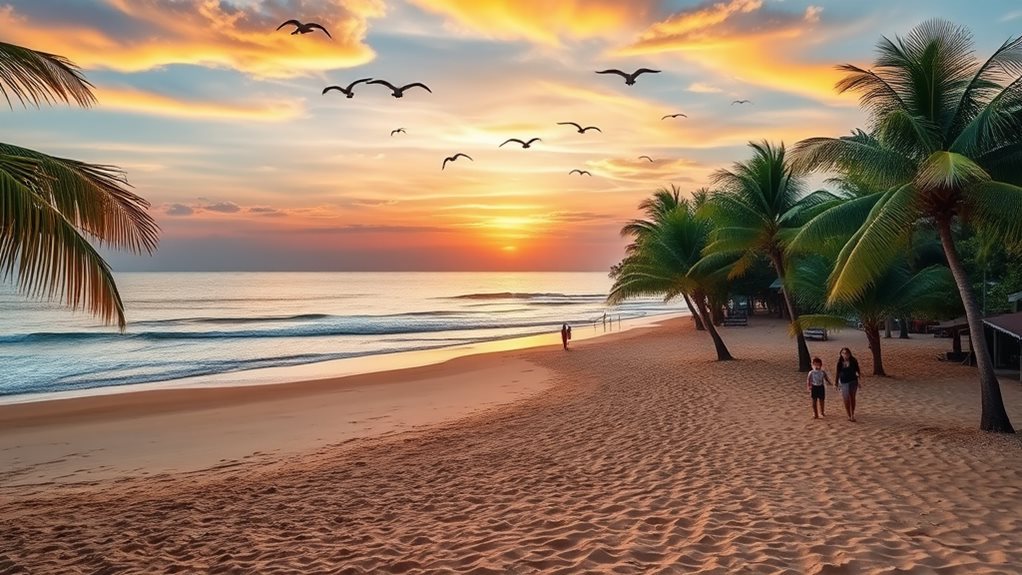 pantai berpasir dengan ketenangan